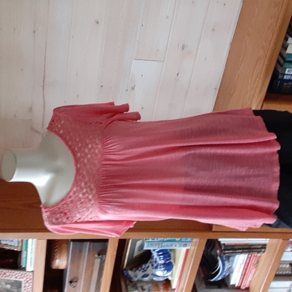 Aeropostle, Short sleeve, swing tee. Peachy pink, small/petite.